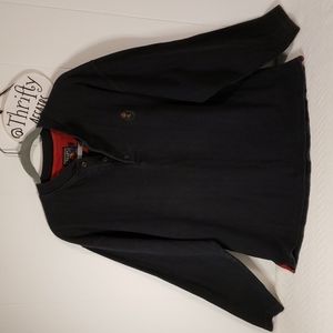 Ralph Lauren CHAPS Mens Gray Henley Long Sleeve Shirt Large